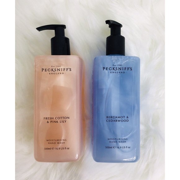2 Moisturizing Hand Wash 16.9 oz ea FRESH COTTON &  BERGAMOT Peck sniff’s - Picture 3 of 4